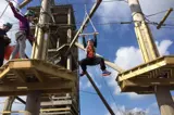 Tree Tops Trail junior high ropes adventure - Tenby, Pembrokeshire, South West Wales